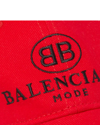 Casquette de base-ball imprimée rouge Balenciaga
