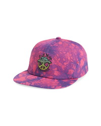 Casquette de base-ball imprimée tie-dye fuchsia