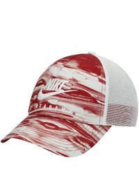 Casquette de base-ball imprimée tie-dye rouge et blanc