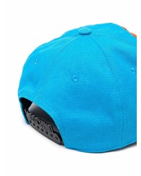Casquette de base-ball imprimée turquoise Moschino