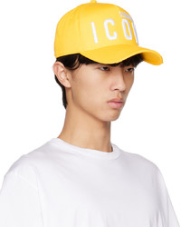 Casquette de base-ball jaune DSQUARED2