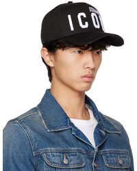 Casquette de base-ball noire et blanche DSQUARED2