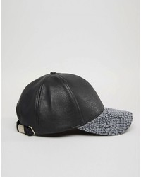 Casquette de base-ball noire Asos