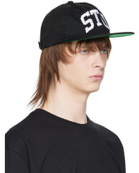 Casquette de base-ball noire Stussy