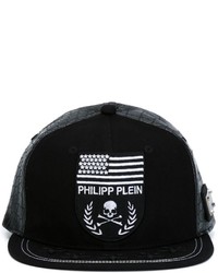 Casquette de base-ball noire Philipp Plein