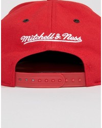 Casquette de base-ball rouge Mitchell & Ness