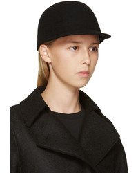 Casquette en laine noire