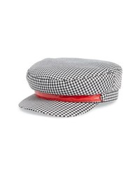 Casquette plate blanche et noire