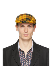 Casquette plate jaune