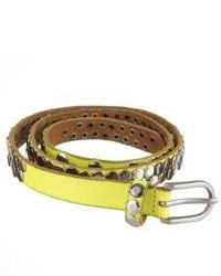 Ceinture à clous jaune