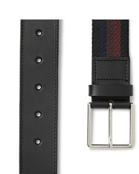 Ceinture à rayures horizontales noire Paul Smith