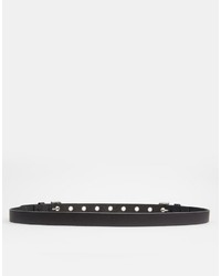 Ceinture en cuir à clous noire Asos