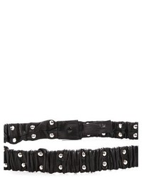 Ceinture en cuir à clous noire