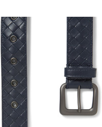 Ceinture en cuir bleu marine Bottega Veneta