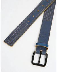 Ceinture en cuir bleu marine Original Penguin