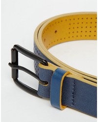 Ceinture en cuir bleu marine Original Penguin