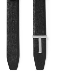 Ceinture en cuir gris foncé Tom Ford