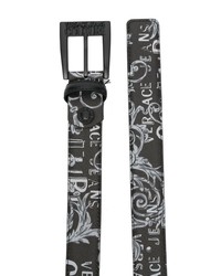 Ceinture en cuir imprimée noire VERSACE JEANS COUTURE