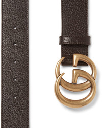 Ceinture en cuir marron foncé Gucci