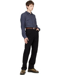 Ceinture en cuir marron foncé Paul Smith