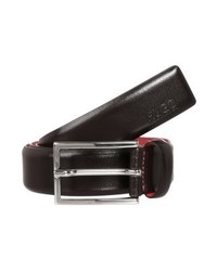 Ceinture en cuir marron foncé Hugo Boss