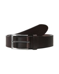 Ceinture en cuir marron foncé Hugo Boss