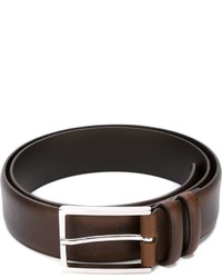 Ceinture en cuir marron foncé Orciani