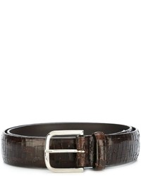 Ceinture en cuir marron foncé Orciani