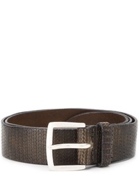 Ceinture en cuir marron foncé Orciani