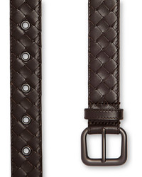 Ceinture en cuir marron foncé Bottega Veneta