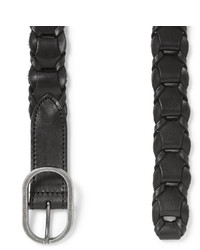 Ceinture en cuir noire Saint Laurent