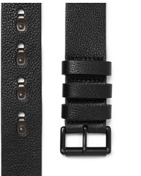 Ceinture en cuir noire Lanvin