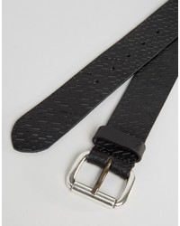 Ceinture en cuir noire Diesel