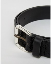 Ceinture en cuir noire Diesel