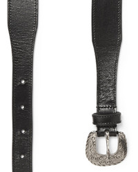 Ceinture en cuir noire Saint Laurent