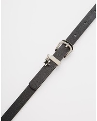 Ceinture en cuir noire Asos