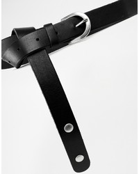 Ceinture en cuir noire Asos