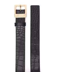 Ceinture en cuir noire Moschino