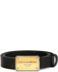Ceinture en cuir noire Dolce & Gabbana