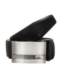 Ceinture en cuir noire Hugo Boss