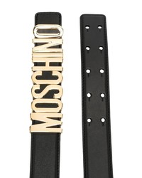 Ceinture en cuir noire Moschino