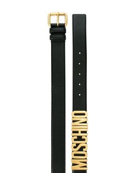 Ceinture en cuir noire Moschino