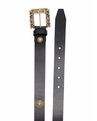 Ceinture en cuir ornée noire VERSACE JEANS COUTURE