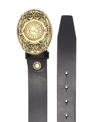 Ceinture en cuir ornée noire VERSACE JEANS COUTURE