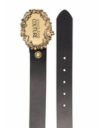 Ceinture en cuir ornée noire VERSACE JEANS COUTURE