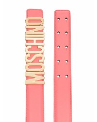 Ceinture en cuir rose Moschino