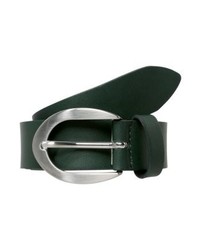 Ceinture en cuir vert foncé Vanzetti