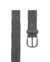 Ceinture en daim tressée grise ANDERSON'S