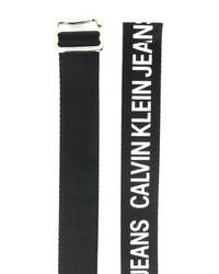 Ceinture en toile imprimée noire Calvin Klein Jeans