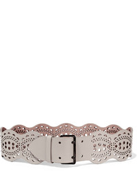 Ceinture serre-taille en cuir grise